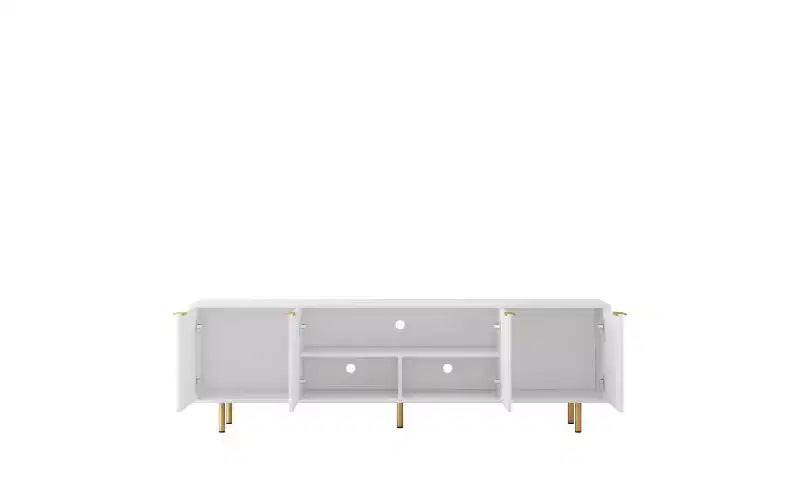Meuble TV de 68 pouces avec portes de rangement et étagères multimédia
