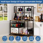 Support double pour imprimante 3D avec rangement de filament et prise de courant