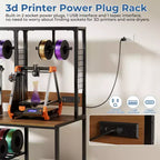 Support double pour imprimante 3D avec rangement de filament et prise de courant