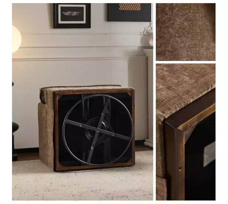 Fauteuil d'appoint pivotant moderne avec coussin de dossier