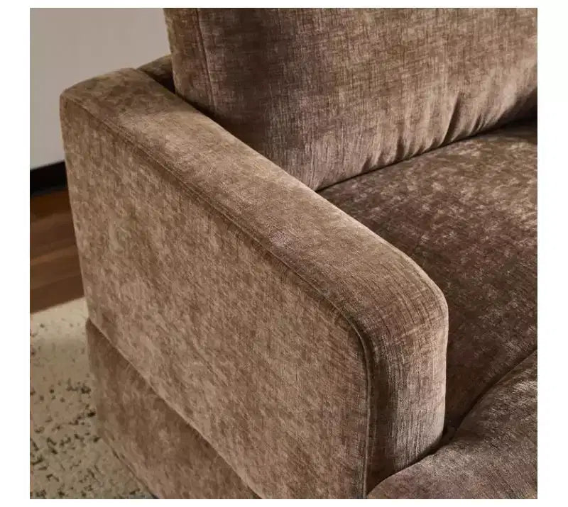 Fauteuil d'appoint pivotant moderne avec coussin de dossier