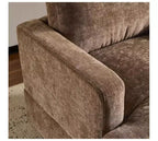 Fauteuil d'appoint pivotant moderne avec coussin de dossier