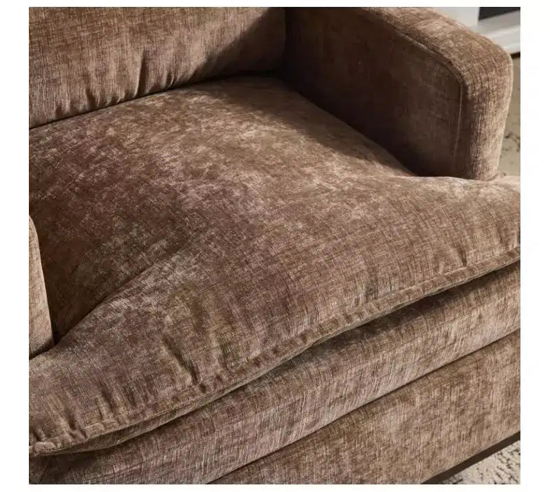 Fauteuil d'appoint pivotant moderne avec coussin de dossier