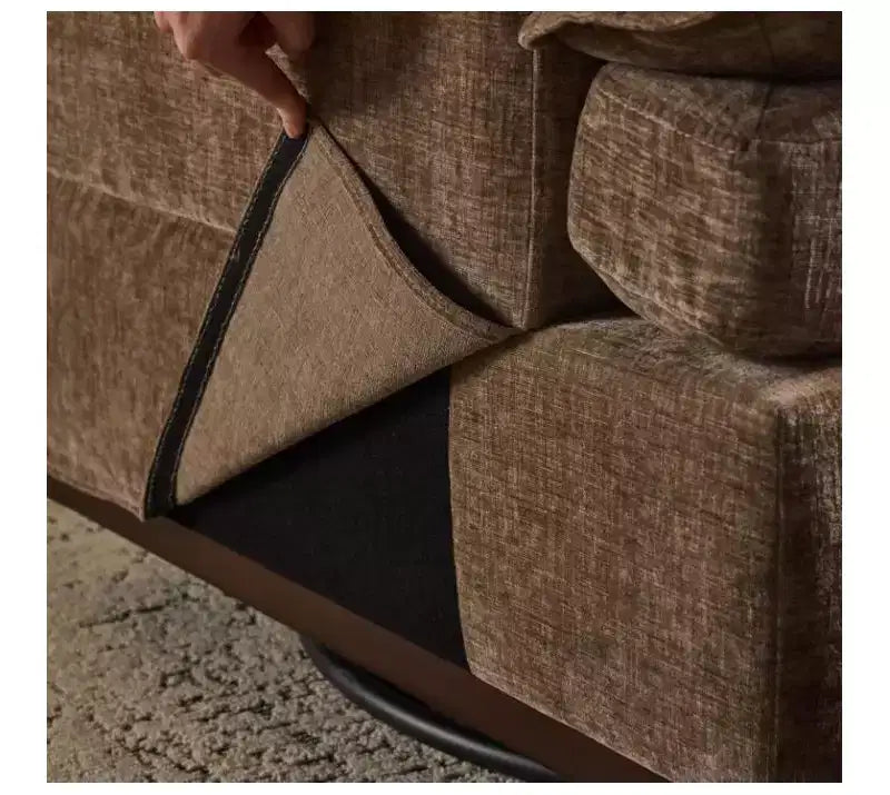 Fauteuil d'appoint pivotant moderne avec coussin de dossier