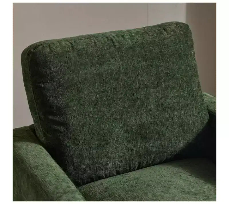 Fauteuil d'appoint pivotant moderne avec coussin de dossier
