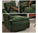 Fauteuil d'appoint pivotant moderne avec coussin de dossier