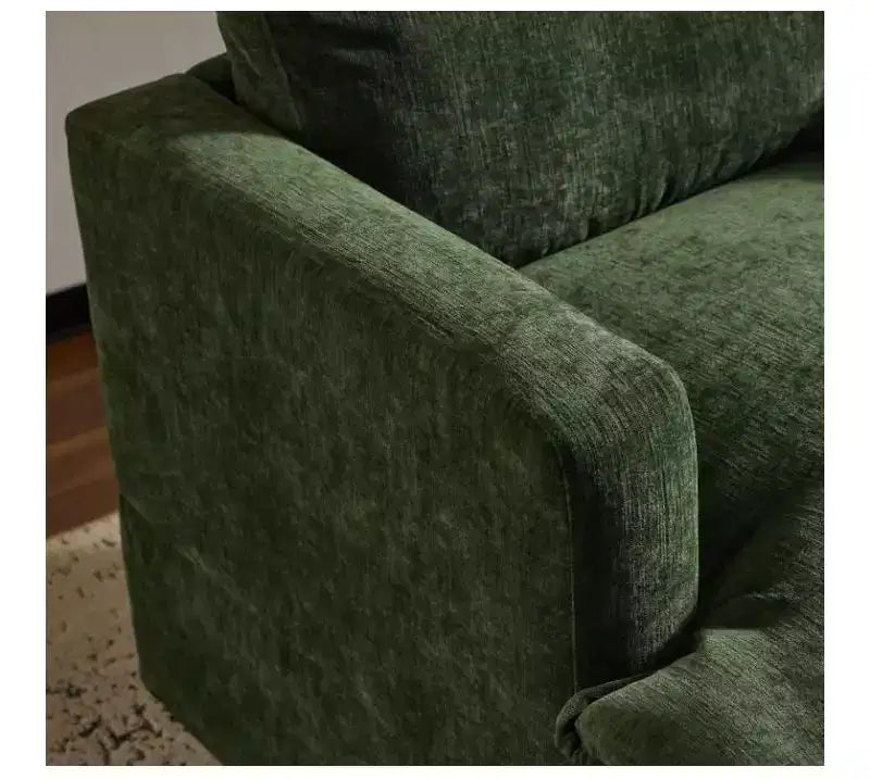Fauteuil d'appoint pivotant moderne avec coussin de dossier