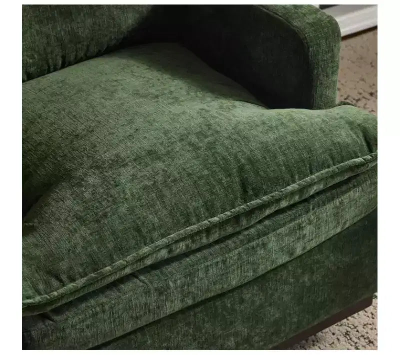 Fauteuil d'appoint pivotant moderne avec coussin de dossier