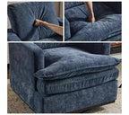 Fauteuil d'appoint pivotant moderne avec coussin de dossier