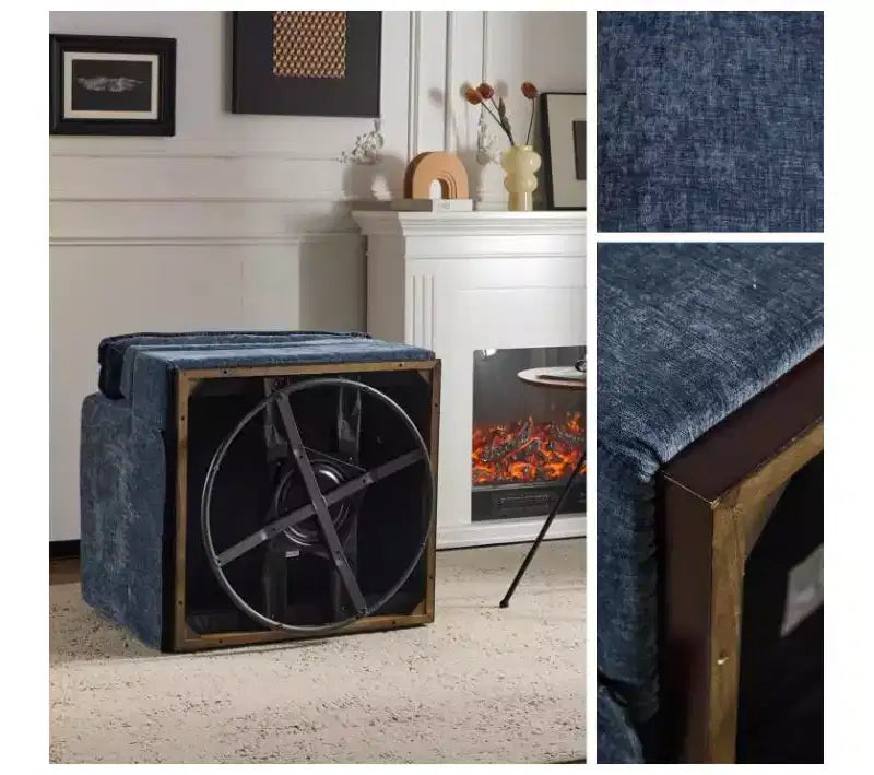 Fauteuil d'appoint pivotant moderne avec coussin de dossier