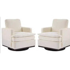 Fauteuil d'appoint pivotant moderne avec coussin de dossier