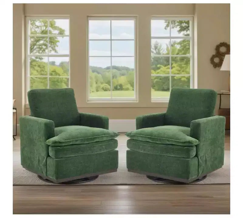 Fauteuil d'appoint pivotant moderne avec coussin de dossier