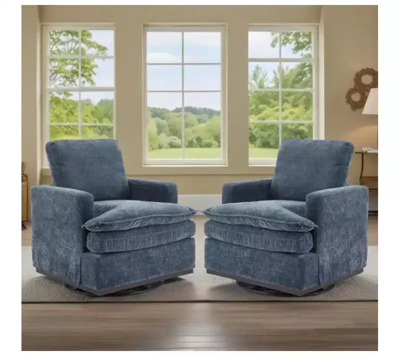 Fauteuil d'appoint pivotant moderne avec coussin de dossier