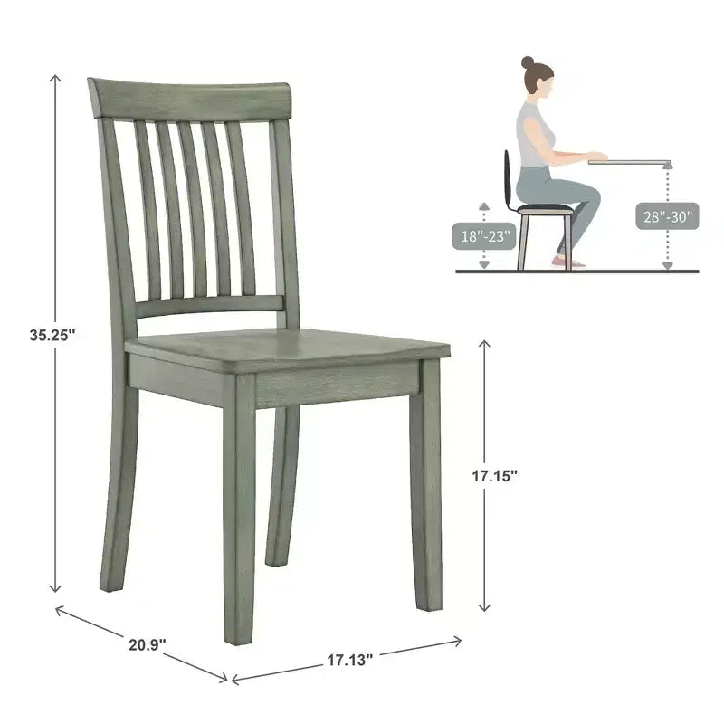 Chaises de salle à manger Mission Back Wood (Lot de 2)