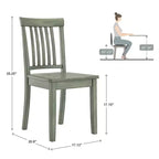 Chaises de salle à manger Mission Back Wood (Lot de 2)