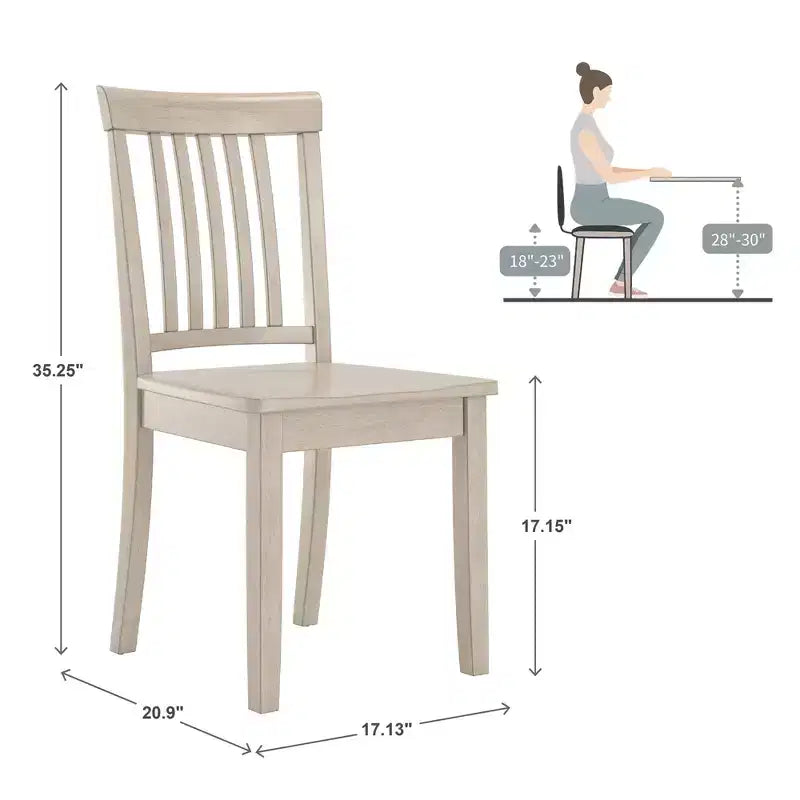 Chaises de salle à manger Mission Back Wood (Lot de 2)