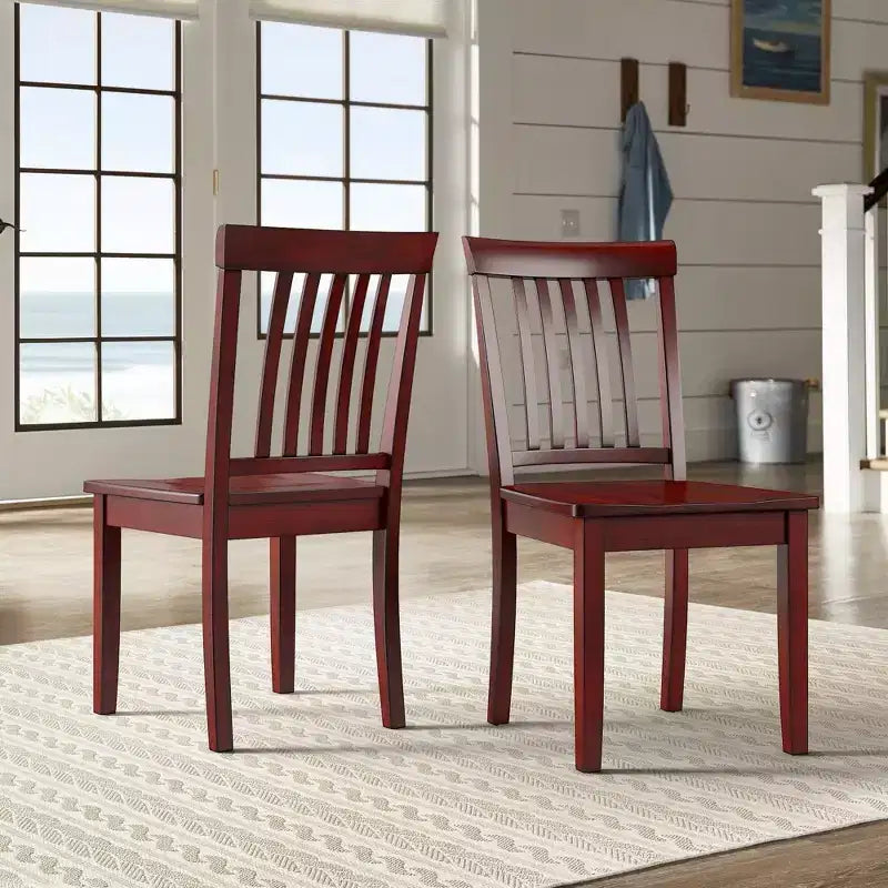 Chaises de salle à manger Mission Back Wood (Lot de 2)