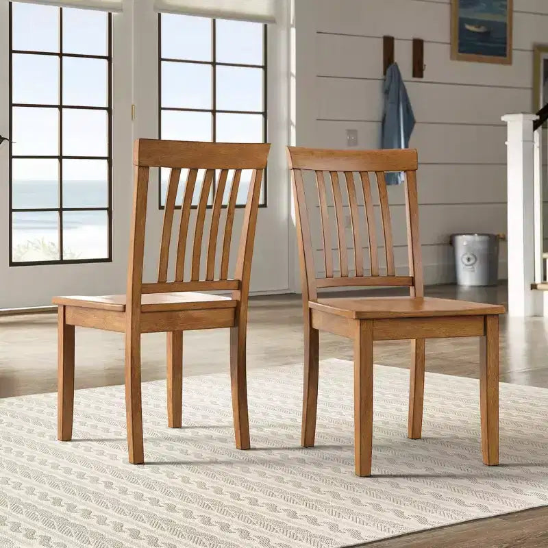 Chaises de salle à manger Mission Back Wood (Lot de 2)
