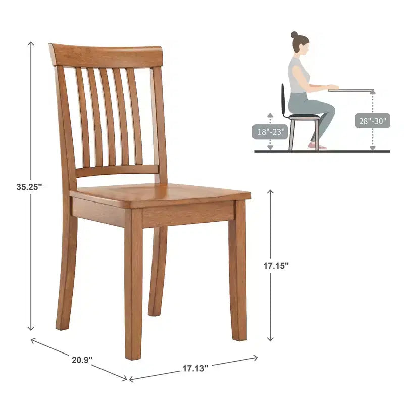 Chaises de salle à manger Mission Back Wood (Lot de 2)