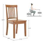 Chaises de salle à manger Mission Back Wood (Lot de 2)