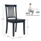 Chaises de salle à manger Mission Back Wood (Lot de 2)