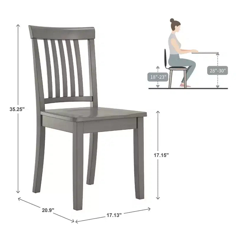 Chaises de salle à manger Mission Back Wood (Lot de 2)