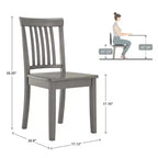Chaises de salle à manger Mission Back Wood (Lot de 2)