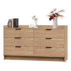 Commode à 6 tiroirs de 52,5" de large avec poignées en métal