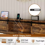 Lit plateforme grand lit/très grand lit avec station de charge et rangement