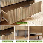 Commode en bois à 6 tiroirs avec pieds en métal
