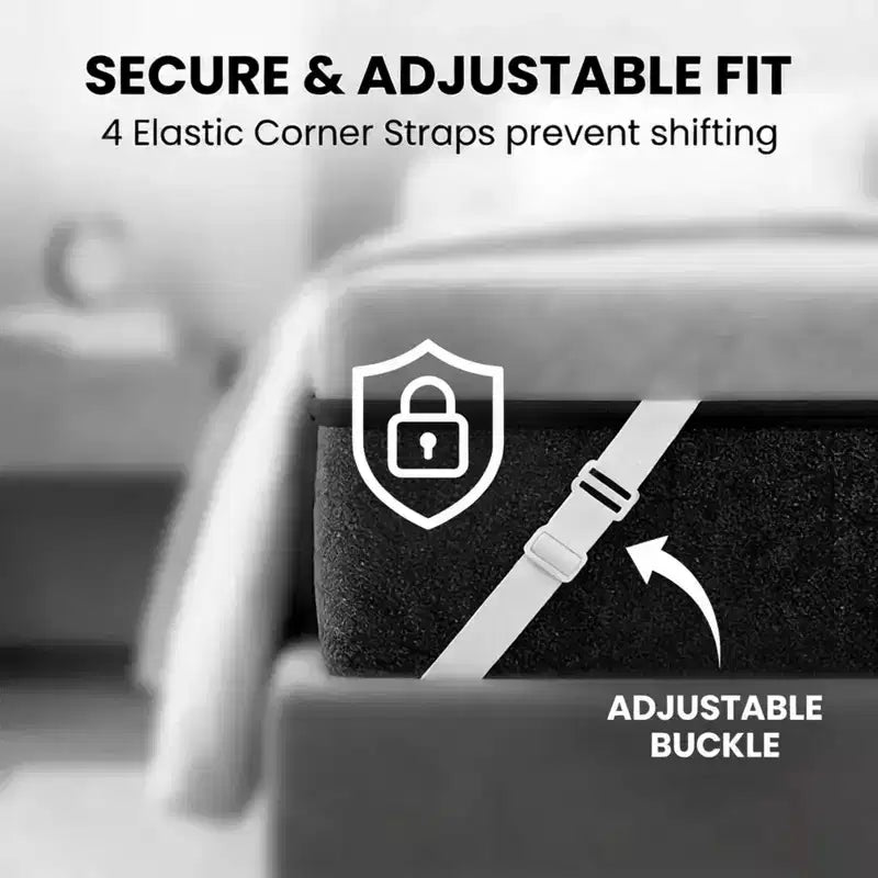 Surmatelas jumeau – Mousse à mémoire de forme très ferme de 3 pouces avec housse antidérapante
