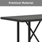 Table de salle à manger de 160 cm de hauteur de comptoir avec pieds en métal et repose-pieds, 6 places