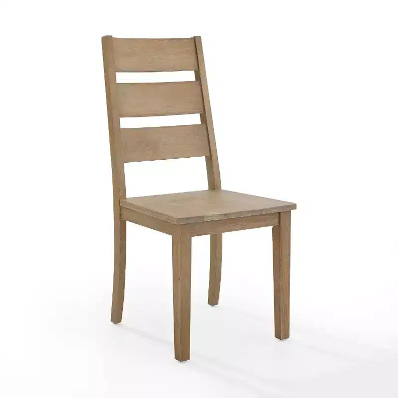 Ensemble de 2 chaises de salle à manger à dossier échelle – Marron rustique