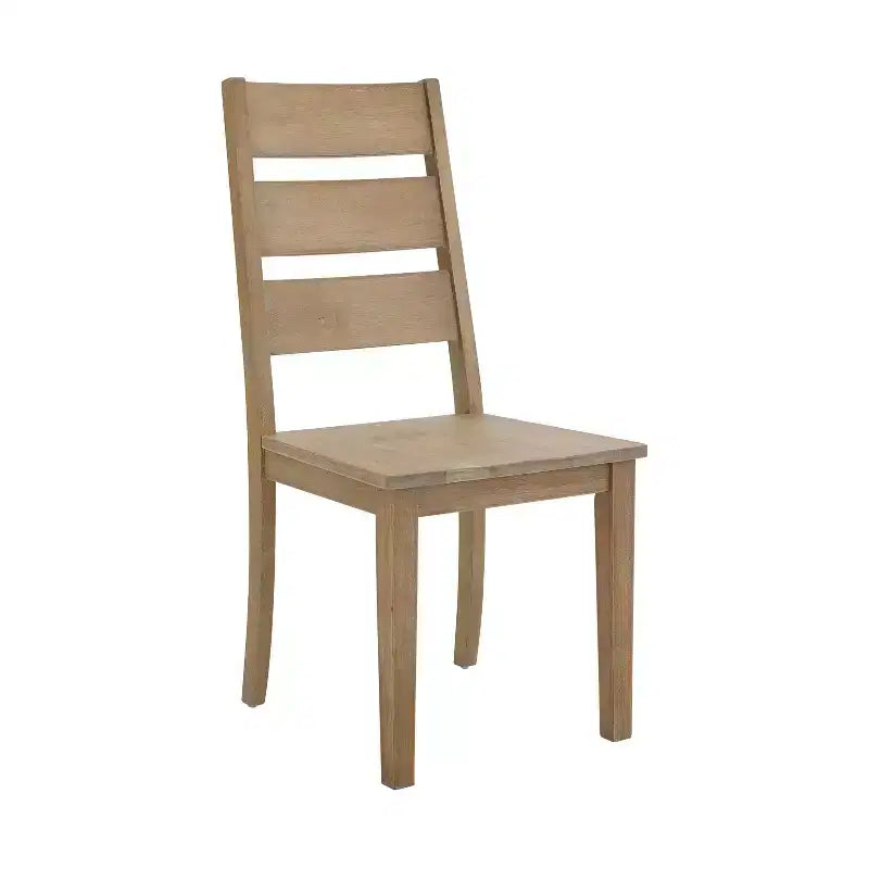 Ensemble de 2 chaises de salle à manger à dossier échelle – Marron rustique