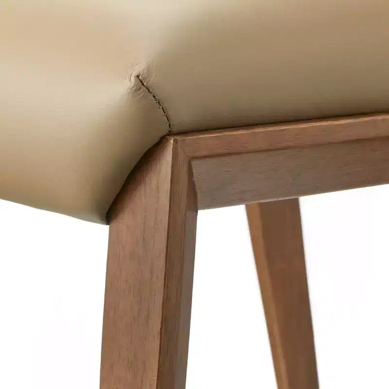Ensemble de salle à manger 5 pièces, table ronde 150 cm aspect bois flotté et chaises en cuir taupe
