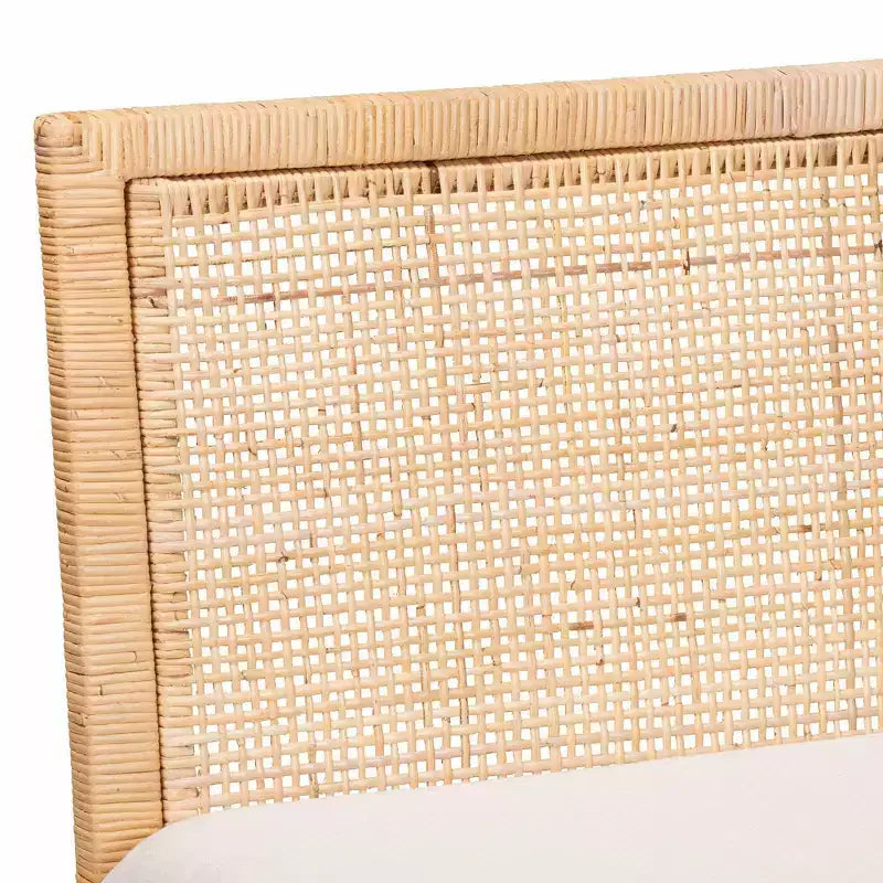 Ensemble Banquette 2 pièces en rotin Kalimantan – Miel clair/blanc