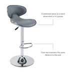 Tabouret de bar réglable en hauteur avec assise rembourrée