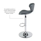 Tabouret de bar réglable en hauteur avec assise rembourrée