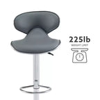 Tabouret de bar réglable en hauteur avec assise rembourrée