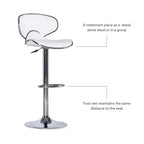 Tabouret de bar réglable en hauteur avec assise rembourrée