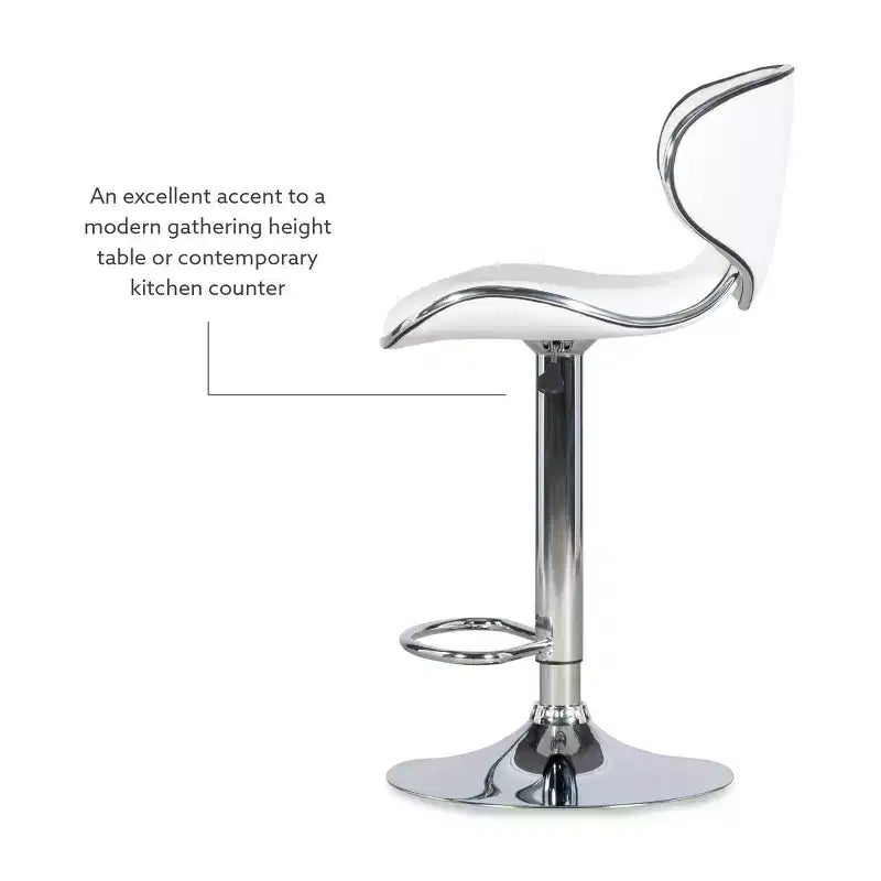 Tabouret de bar réglable en hauteur avec assise rembourrée