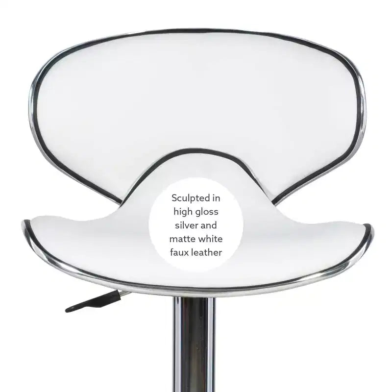 Tabouret de bar réglable en hauteur avec assise rembourrée