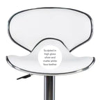 Tabouret de bar réglable en hauteur avec assise rembourrée