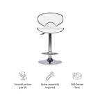 Tabouret de bar réglable en hauteur avec assise rembourrée