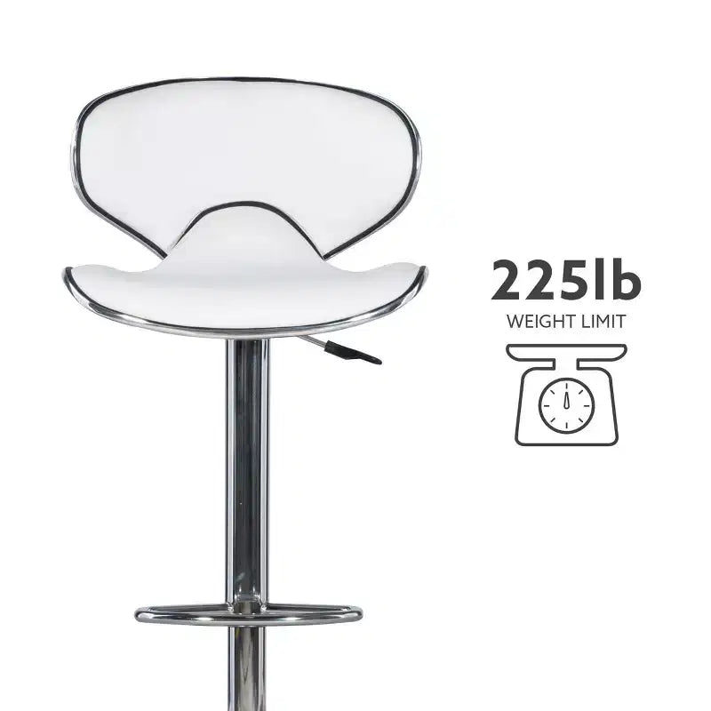 Tabouret de bar réglable en hauteur avec assise rembourrée