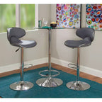 Tabouret de bar réglable en hauteur avec assise rembourrée