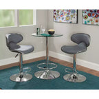 Tabouret de bar réglable en hauteur avec assise rembourrée