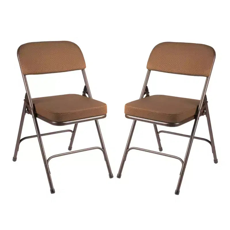 Lot de 2 chaises pliantes rembourrées