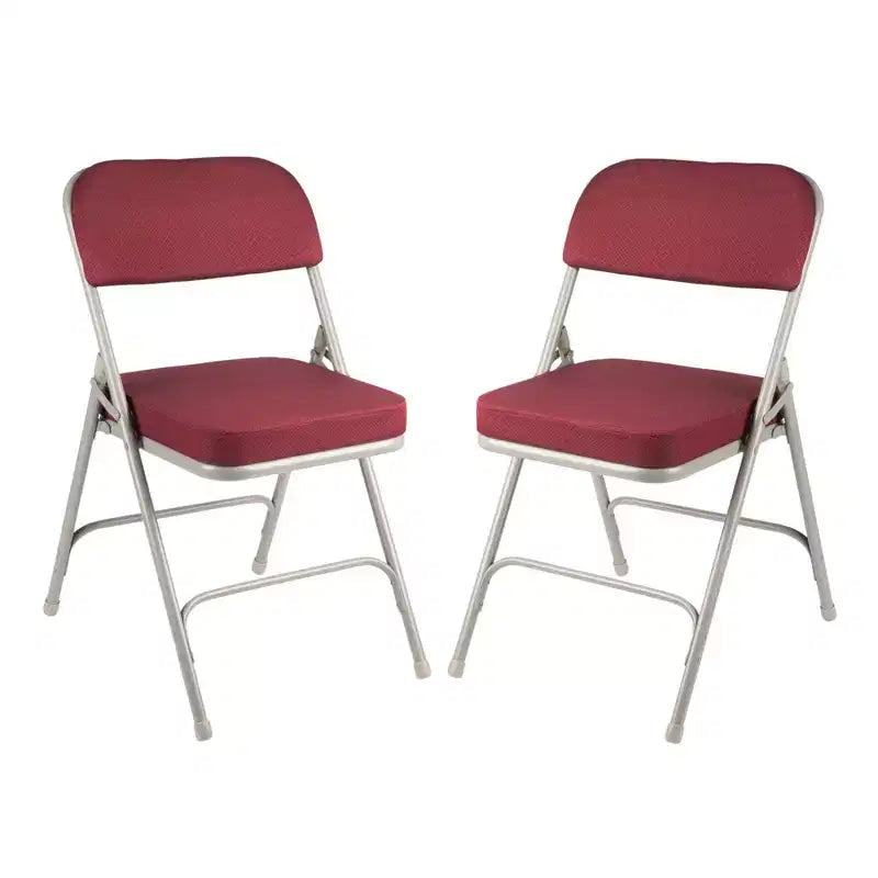 Lot de 2 chaises pliantes rembourrées