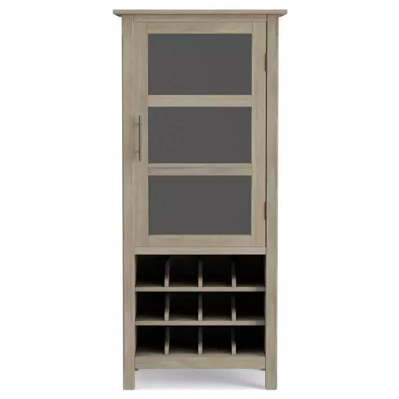 Armoire porte-bouteilles haute capacité avec porte en verre trempé